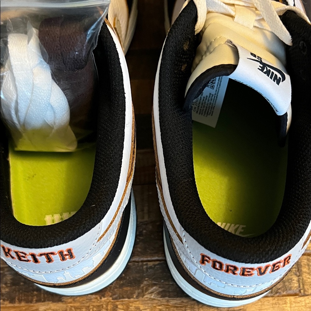 New Nike SB Dunk Low HUF San Francisco sneaker in black & white & orange - Picture 6 of 9